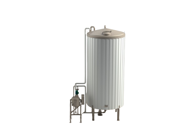 Glucose storage tank with integrated dosing system for confectionery production